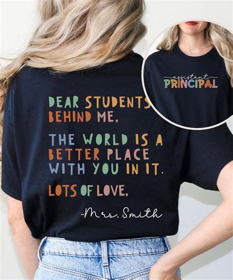 Personalized School Assistant Principal T Shirt Back To School Team Shirt For Asst Principal