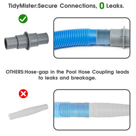 Pool Hose Adapter Connector Coupling 1-1/4″ or 1-1/2″ Plastic Pool