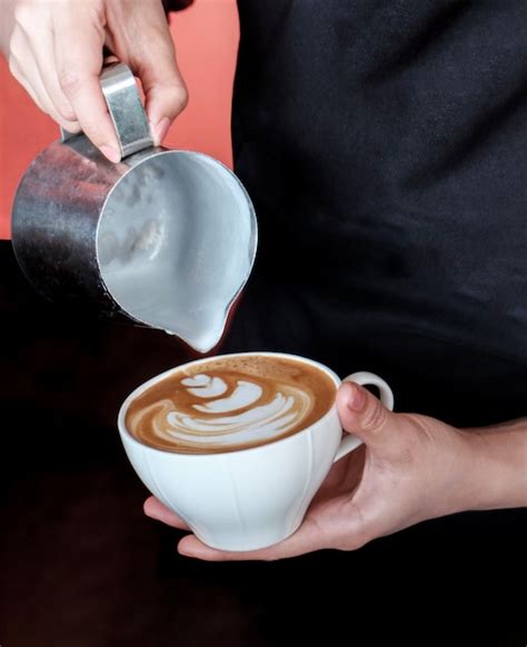 Premium Photo How To Make Latte Art By Barista Focus In Milk And Coffee