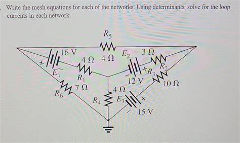 Solved Write The Mesh Equations For Each Of The Networks Chegg