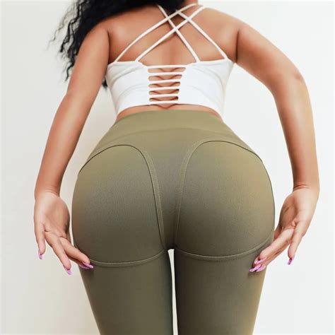 Quality Solid Color Booty Leggings Women Push Up Fitness Leggings Hips