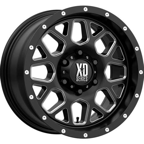 Kmc Xd820 Grenade Satin Black Milled Wheels