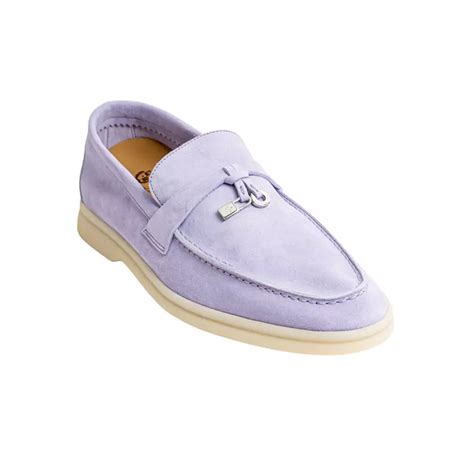 Jual Loro Piana Loro Piana Summer Charms Walk Loafers Suede Lilac