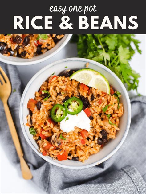 Black Beans and Brown Rice (One-Pot, Vegetarian) - Cozy Peach Kitchen