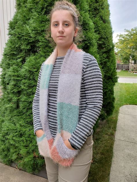 Pocket Scarf Addi Knitting Machine Pattern Sentro Circular Etsy