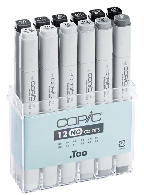 Copic Classic Marker 12 Pen Toner Grey Set Copic Shop