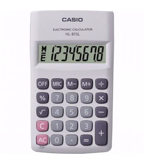 Calculadora Casio Hl L De Bolsillo Dig Blanco