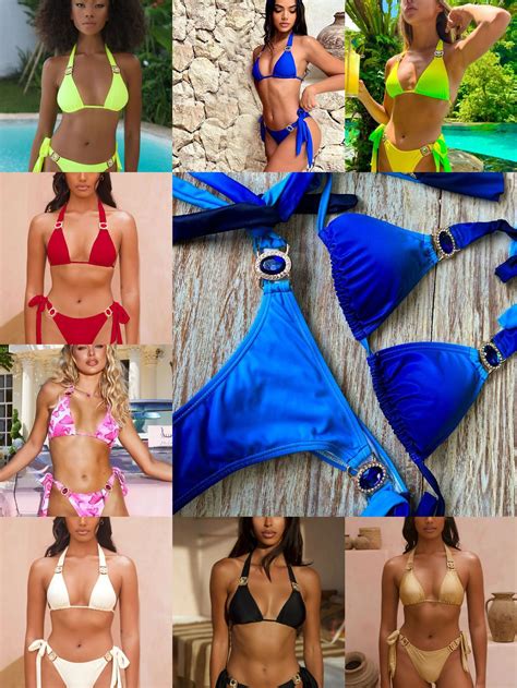 Churchf Three Point Strap Bikini Split Swimsuit Woman New Multi Color Bikini Export