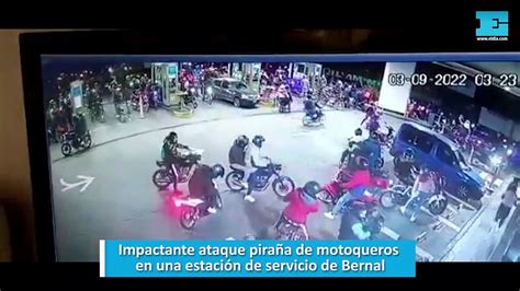 Impactante Ataque Pira A De Motoqueros En Una Estaci N De Servicio De