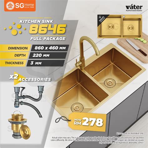 LOWEST PRICE Vater Premium 45 60 75 86 Nano Sink GOLD Series Stainless