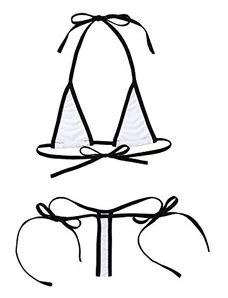 Iefiel Mini Bikini A Tre Punti Donna Sexy Lingerie Micro Monokini Costume Da Bagno Tankini