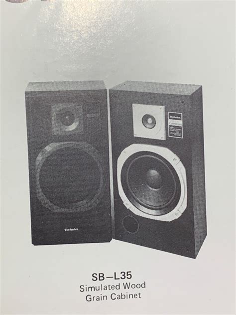 Technics SB-L35 Service Manual Speaker System Photocopy for sale online ...