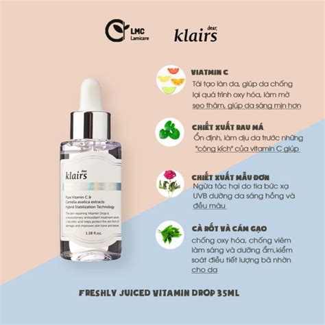 [CHÍNH HÃNG] Serum Klairs Vitamin C 35ml, Tinh Chất Làm Sáng Da