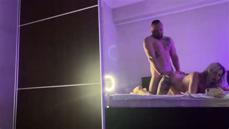 Blonde Babe Films Hardcore Sex With Big Cock Stud