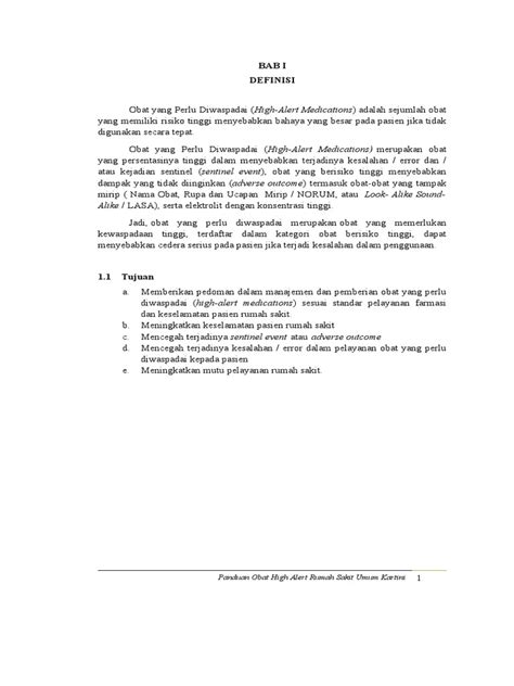 Obat High Alert Pdf