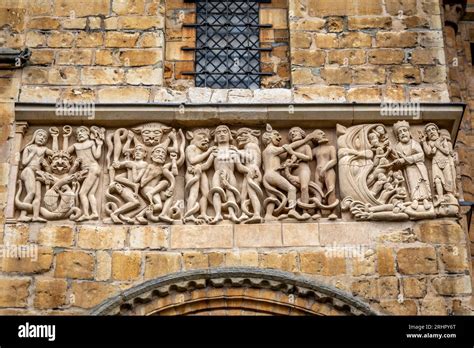 West Front Romanesque Frieze Lincoln Cathedral Lincoln Lincolnshire