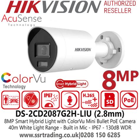 Hikvision Ds 2cd2087g2h Liu 2 8mm 8mp Smart Hybrid Light With Colorvu