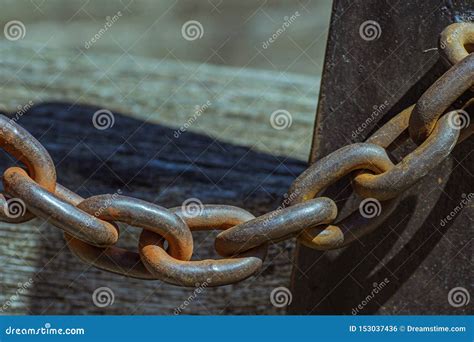 Links of a Heavy-duty Chain Stock Photo - Image of steel, iron: 153037436