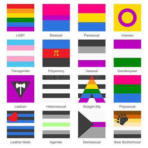 Símbolos Lgbt Do Orgulho De Identidade Sexual Gênero De Bandeira Sexy Gay Transgênero Lésbica