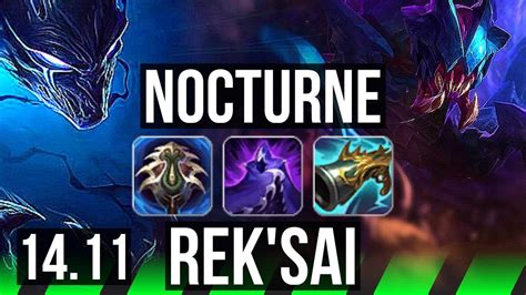 NOCTURNE Vs REK SAI JGL 65 Winrate 18 3 5 Legendary 31k DMG