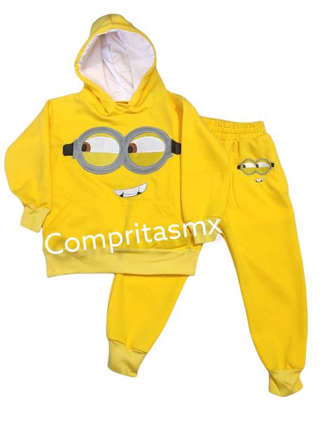 Conjunto Pants Y Sudadera De Gorro MinioOOn Amarillo OJOS