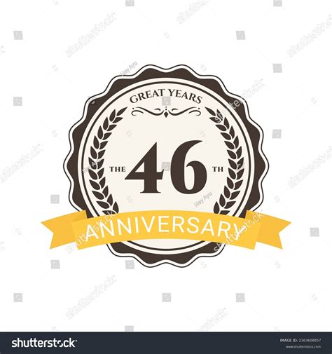 Anniversary Celebration Badge Vector Template Design Stock Vector