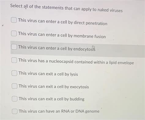 Solved Select All Of The Statements That Can Apply To Naked Chegg
