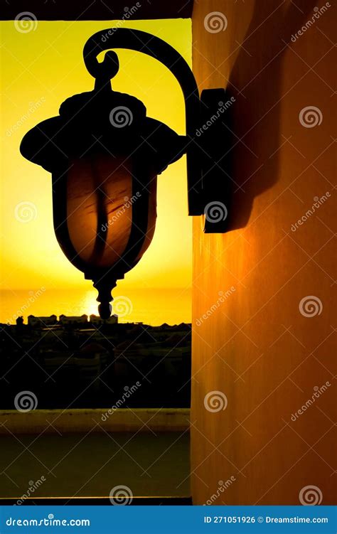 Stylishly Beautiful Lamp Lamp With Shadow On Background Stock Photo