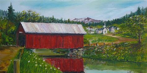 Vermont Covered Bridge Painting by Russ Harriger - Fine Art America