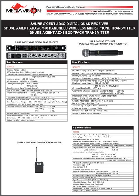 Shure Axient Ad Q Digital Quad Receiver Shure Axient Adx Sm