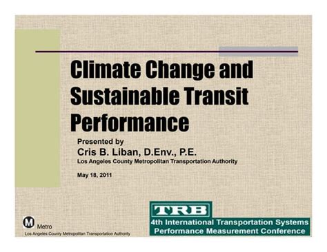 4th International Transportation Systems Performance Measurement