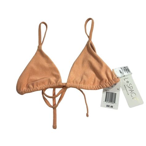 L Space Swim Lspace Nwt Terry Brittany Bikini Top Tangy Size Small Msrp Poshmark