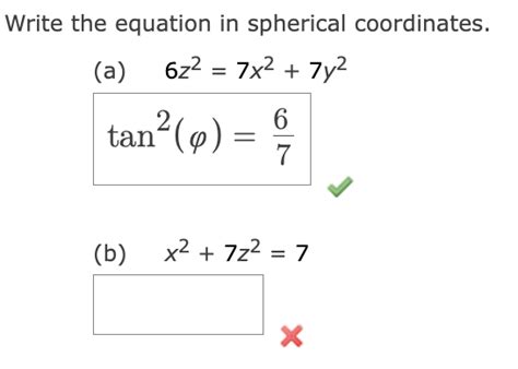 Solved Write The Equation In Spherical Coordinates A