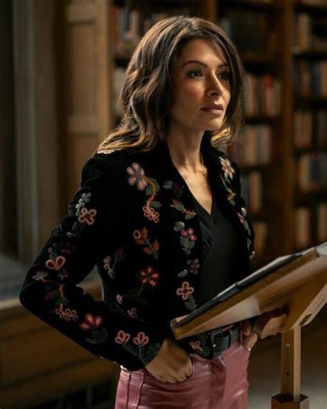 Sex Life S Sarah Shahi Floral Black Jacket Universal Jacket