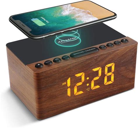 Amazon Anjank Digital Led Alarm Clock Fm Radio Fast Wireless