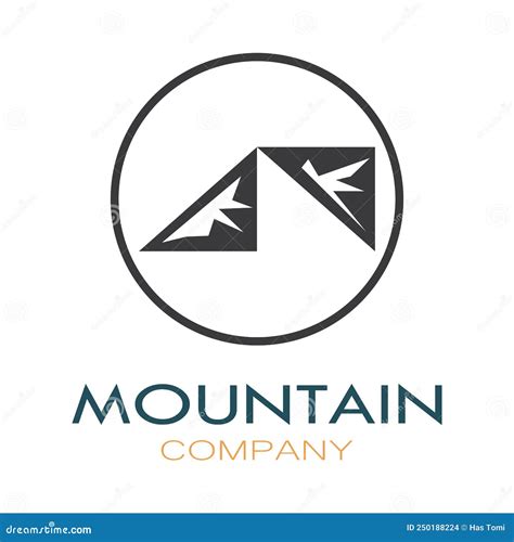 Minimalist Mountain And Sun Logo Design In Flat Colors Packed With