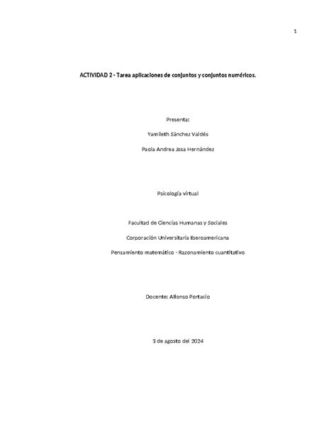 Actividad 2 Matematicas ACTIVIDAD 2 Tarea Aplicaciones De Conjuntos