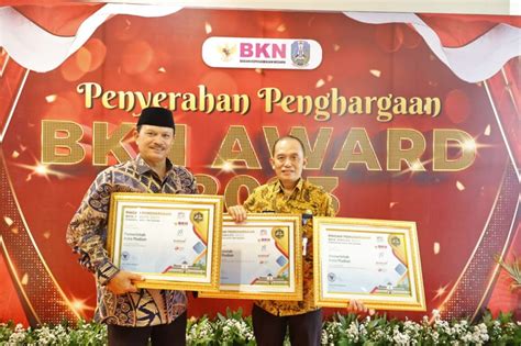 Hebat Tiga Penghargaan Sekaligus Diraih Pemkot Madiun Dalam Bkn Award