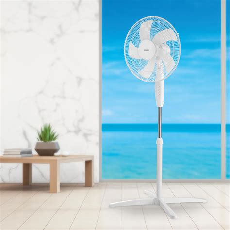 Arlec 40cm White 5 Blade Pedestal Fan Bunnings New Zealand