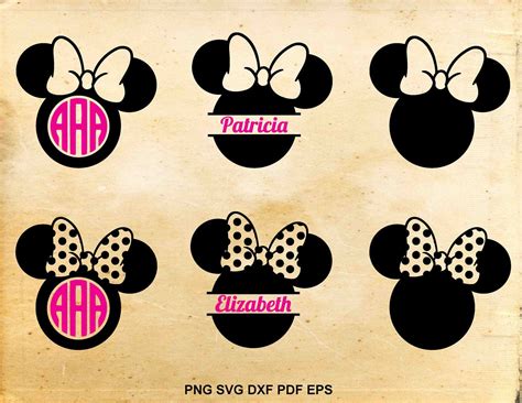 Minnie Mouse Monogram Svg