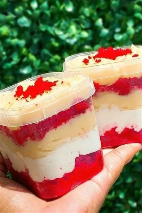 Bolo No Pote De Red Velvet Mini Cheesecake Desserts Cheesecake