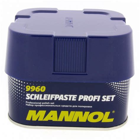 Набор для полировки кузова Mannol 9960 SCHLEIFPASTE PROFI SET 325г+75г ...
