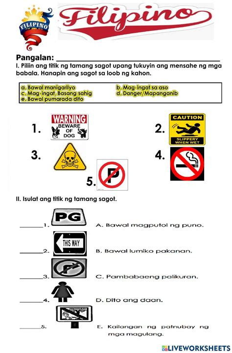 Filipino Q3 Week 7 Worksheet