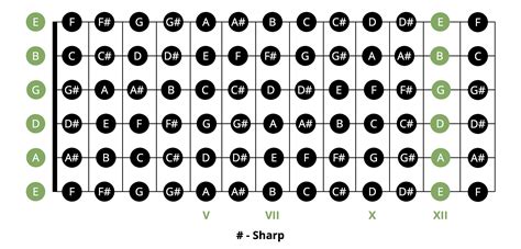 Free Printable Guitar Fretboard Notes Chart