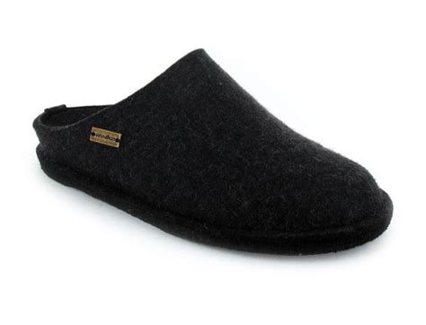 Haflinger Wool Felt Slipper Flair Soft Charcoal Ex