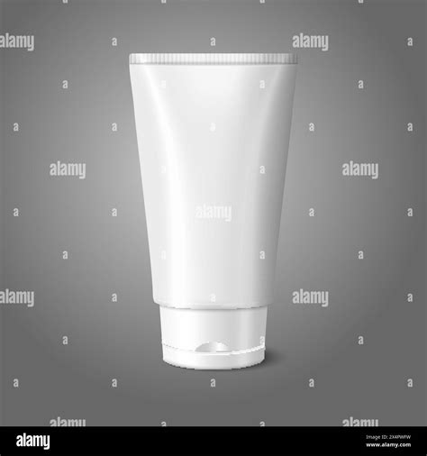Blank White Realistic Tube For Cosmetics Cream Ointment Toothpaste