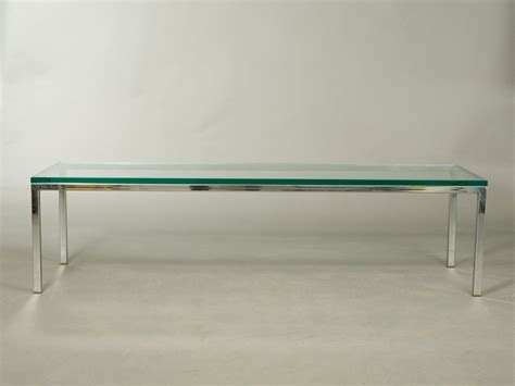 Mid Century Chrome And Glass Coffee Table At 1stdibs