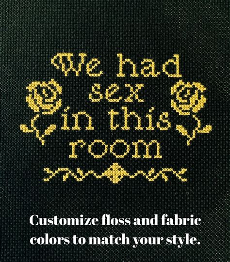 We Had Sex In This Room Cross Stitch Pattern Flowers Design Etsy