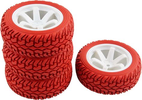 Amazon LAFEINA 75mm Rubber Tires And 6 Spokes Wheel Rims For