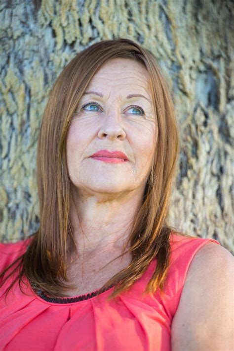 Thoughtful Confident Mature Woman Stock Photo Image Of Casual